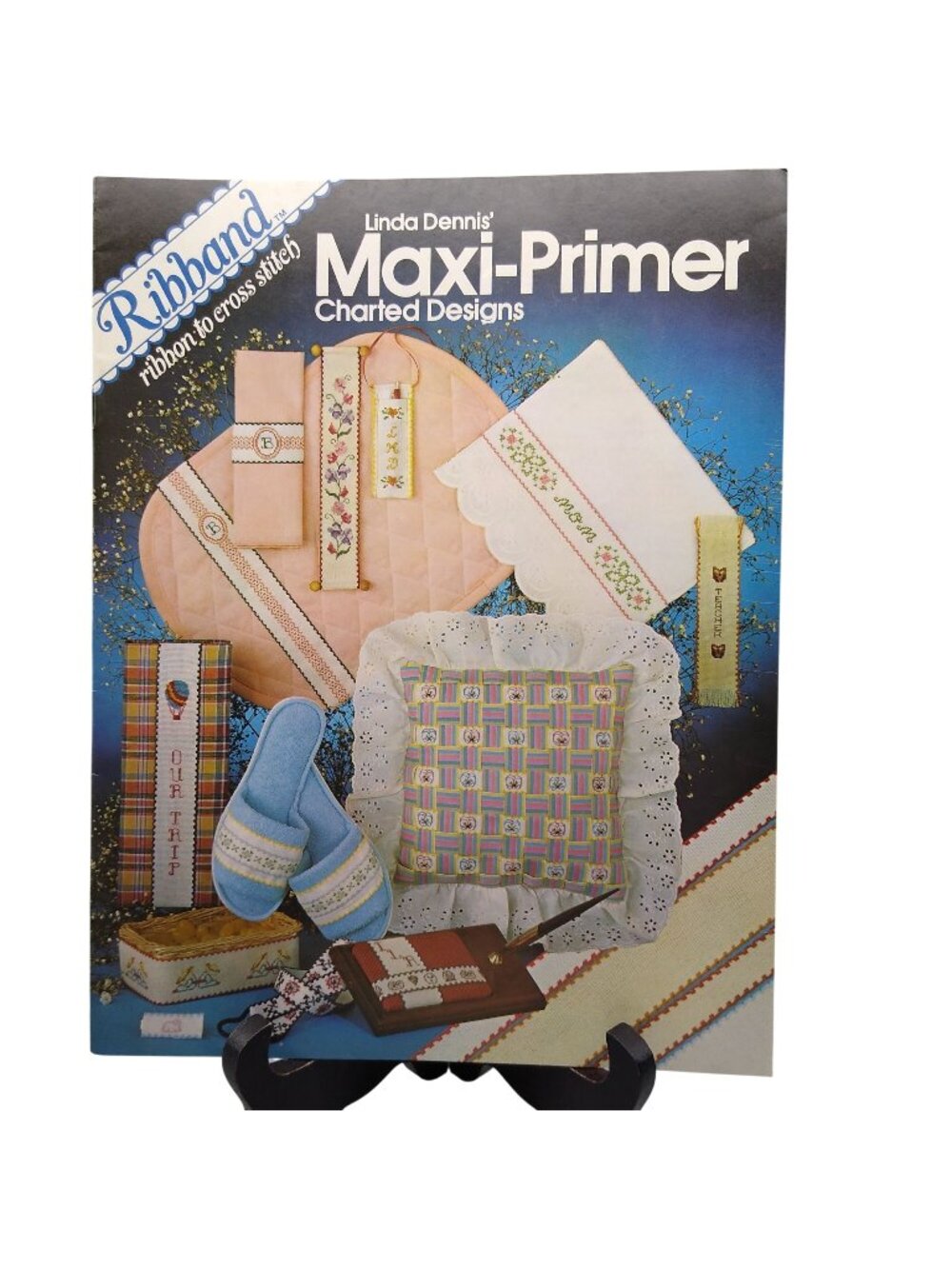 Vintage Cross Stitch Patterns, Ribband Maxi Primer Charted Designs by Linda Denn